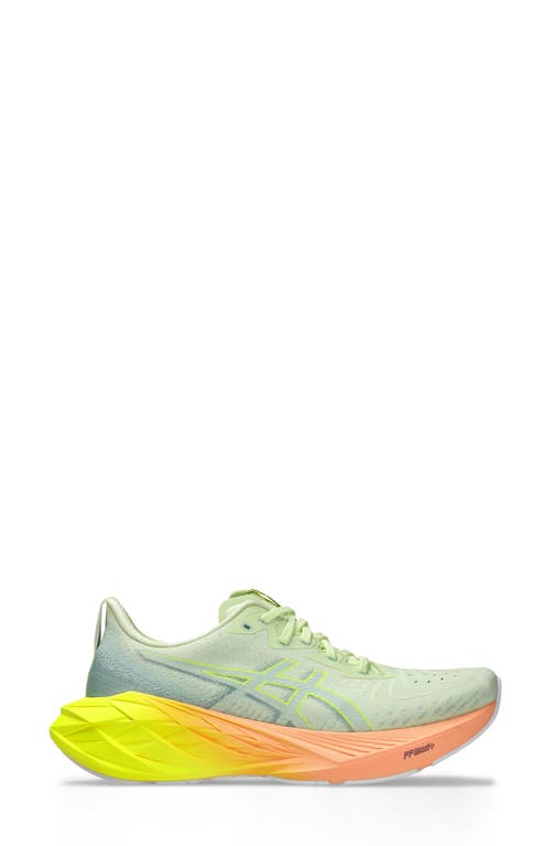 Shop Asics ® Novablast 4 Paris Running Shoe In Cool Matcha/safety Yellow