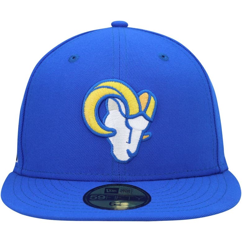 Los Angeles Rams Fitted New Era 59Fifty New Logo Cap Hat Black White Logo