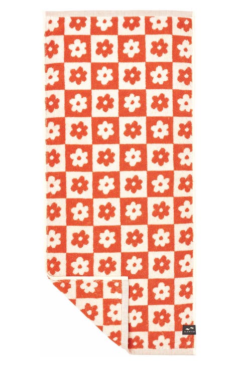 Orange patterned hand online towels