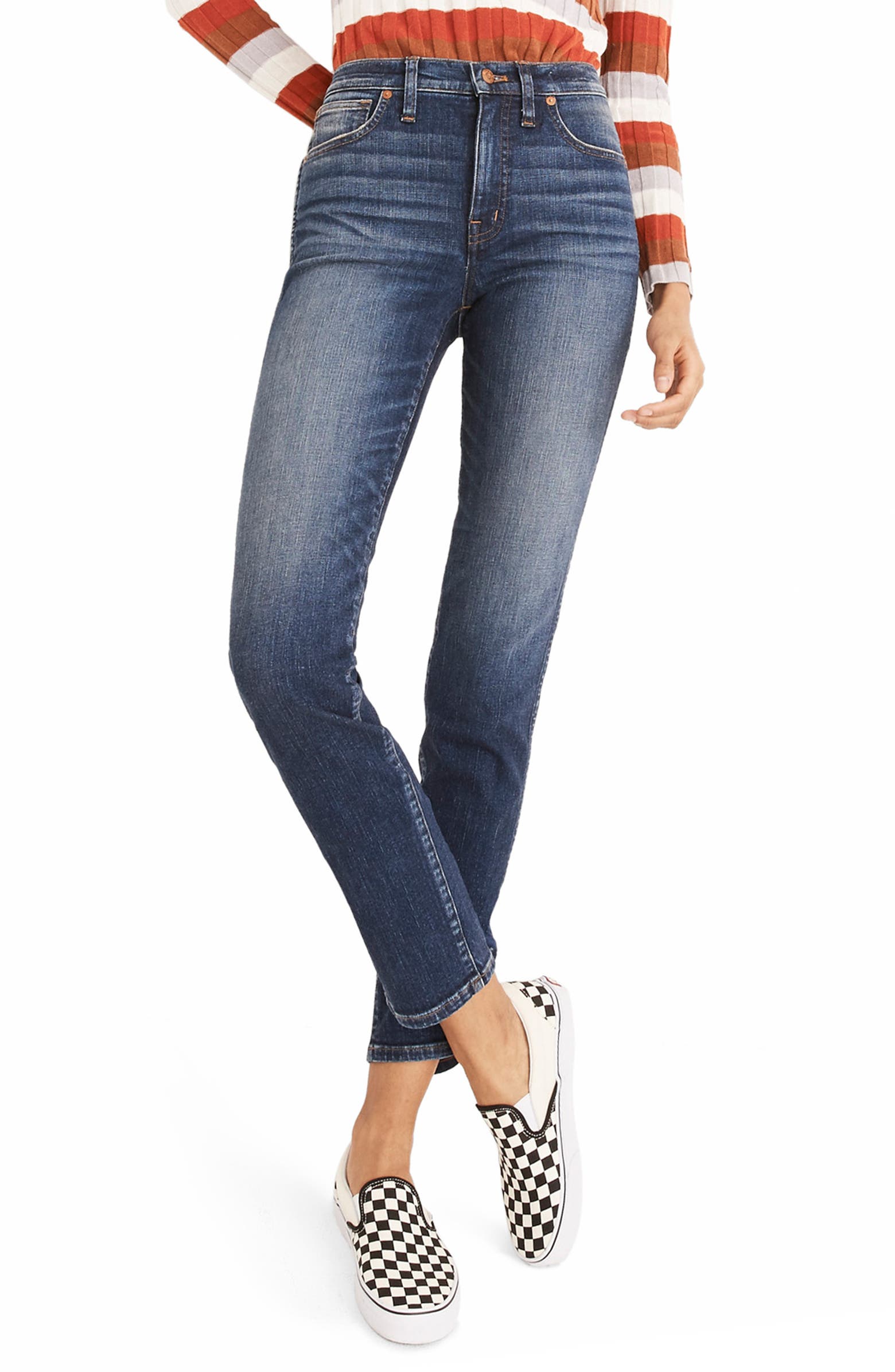 Madewell High Waist Slim Straight Leg Jeans (Hammond) (Regular & Plus ...