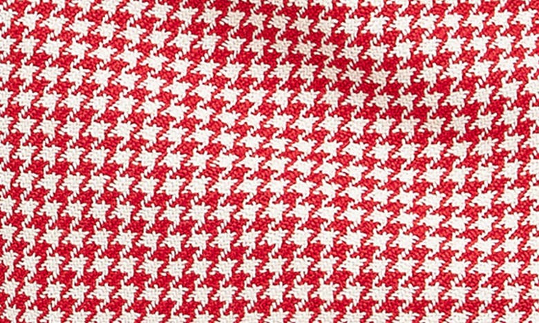 Shop English Factory Houndstooth Tweed Miniskirt In Red