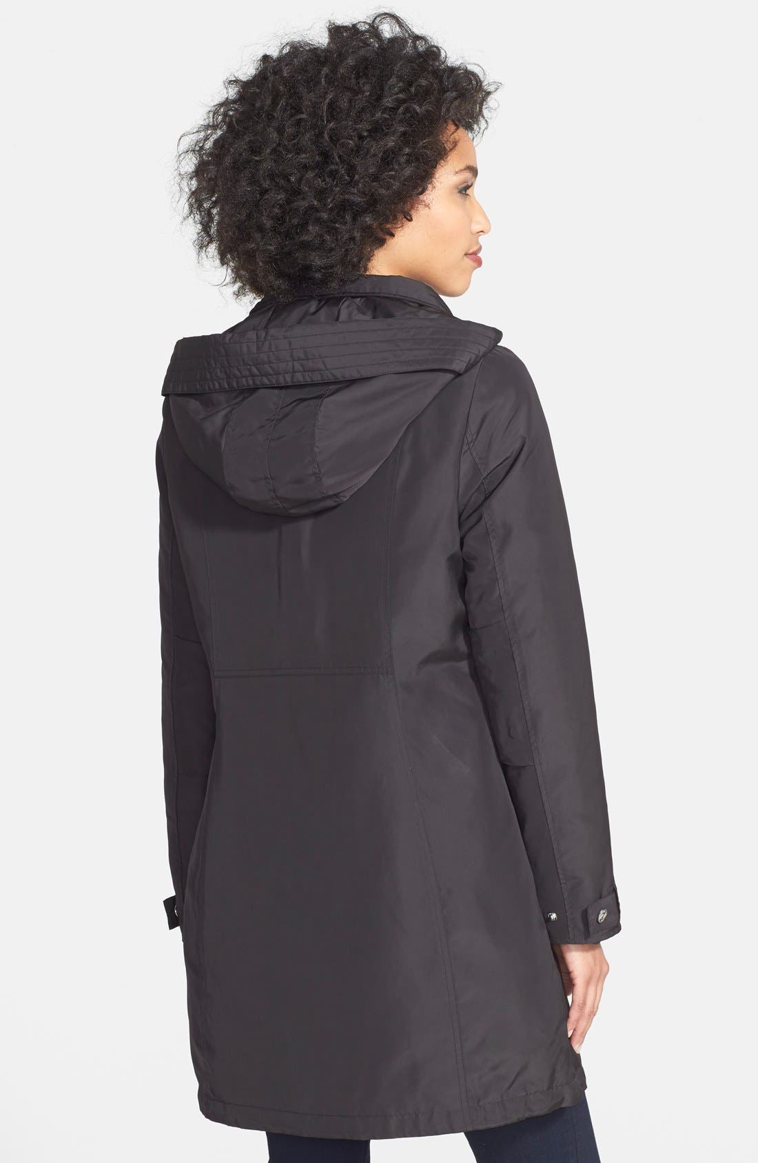 calvin klein raincoat with removable hood and lining