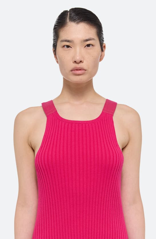 Helmut Lang Ribbed Tank Top In Fuschia