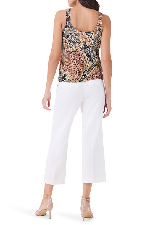 Nic + Zoe Dotty Palm Print Sleeveless Tank In Neutral Multi In Neutral Multi