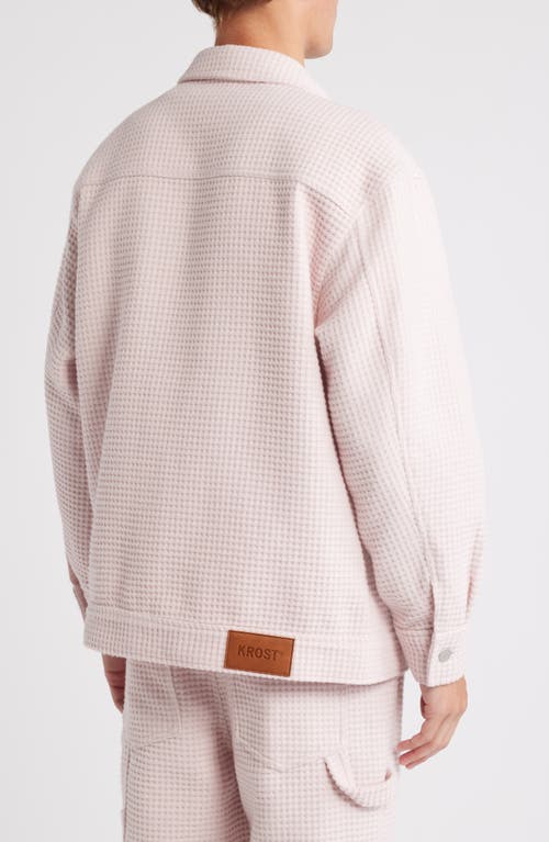 Krost Waffle Weave Work Jacket In Light Lilac
