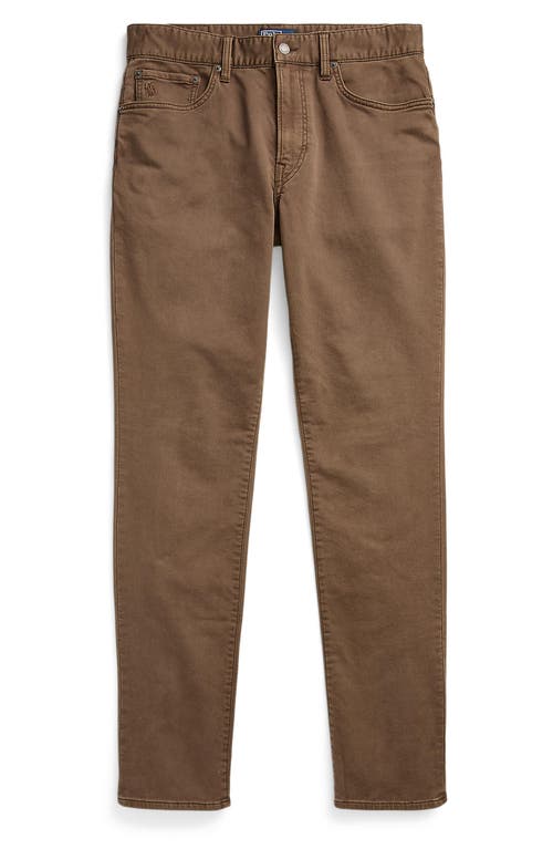 Shop Polo Ralph Lauren Sullivan Slim Tapered Leg Knit Pants In Dark Brown