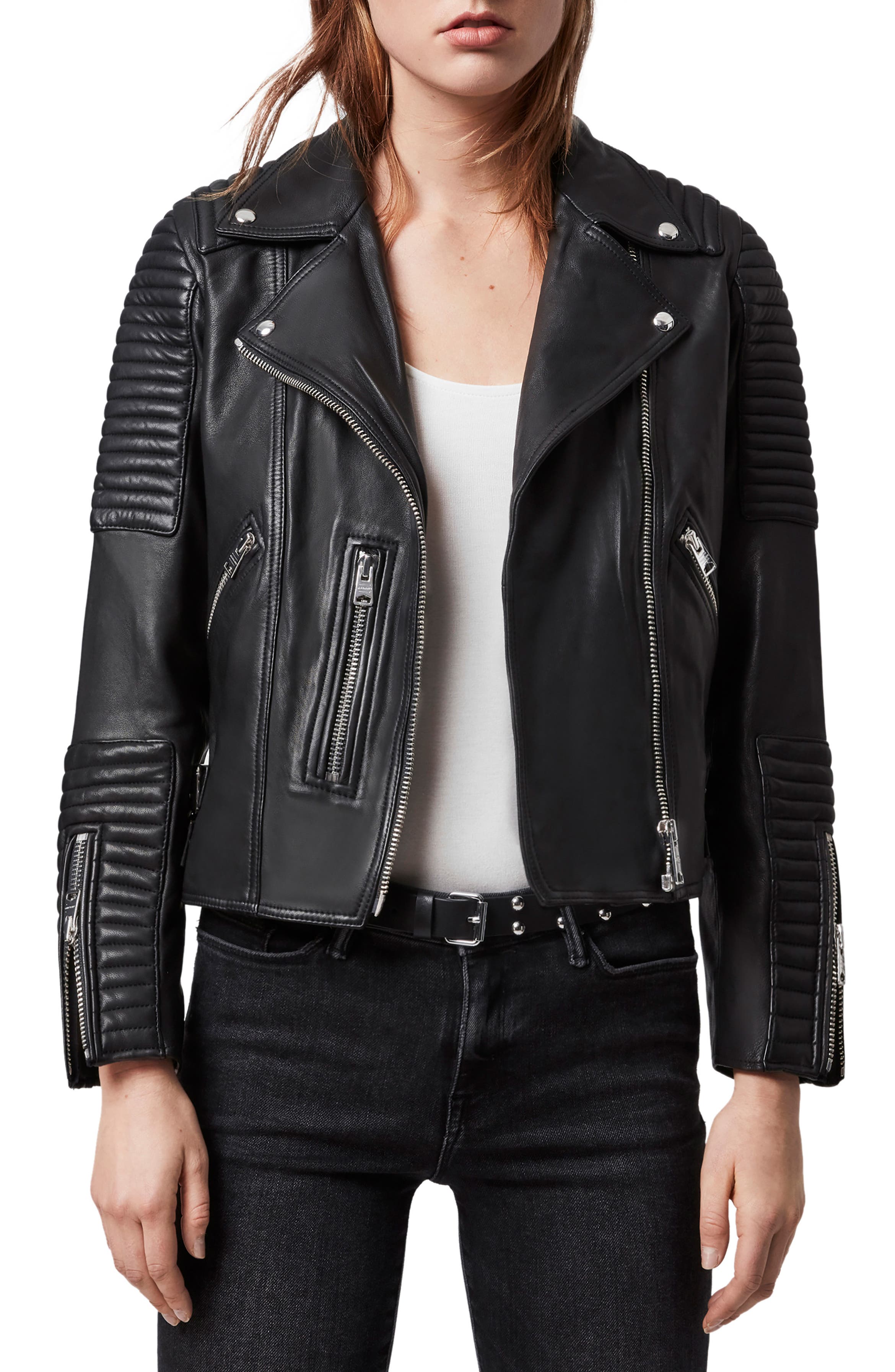 ALLSAINTS Estella Leather Biker Jacket | Nordstrom