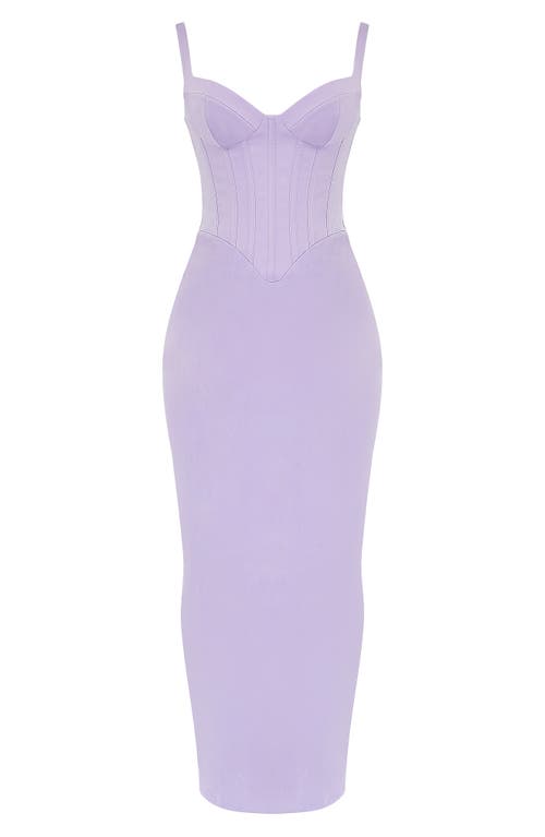 Shop House Of Cb Breeze Corset Gown In Pastel Lilac