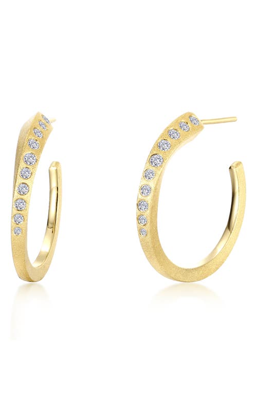 Lafonn Charming Twisted Hoop Earrings in White at Nordstrom