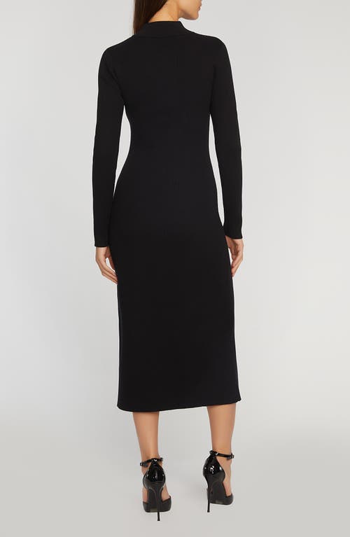 Elie Tahari The Chaya Sweater Dress In Noir