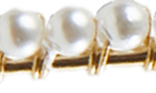 Argento Vivo Sterling Silver Imitation Pearl Teardrop Earrings In Gold