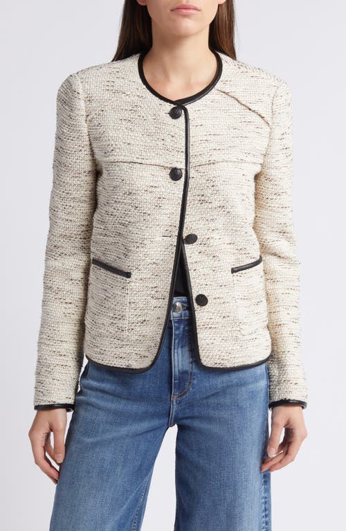 Shop Rag & Bone Mirabelle Cotton Blend Tweed Jacket In Ivory