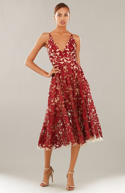 blair embellished fit & flare cocktail dress Blair Embellished Mini Dress | Sequin Beaded Mini Dress main image 1