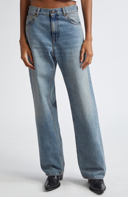 Shop Haikure Bonnie Relaxed Straight Leg Jeans In Oil Blue