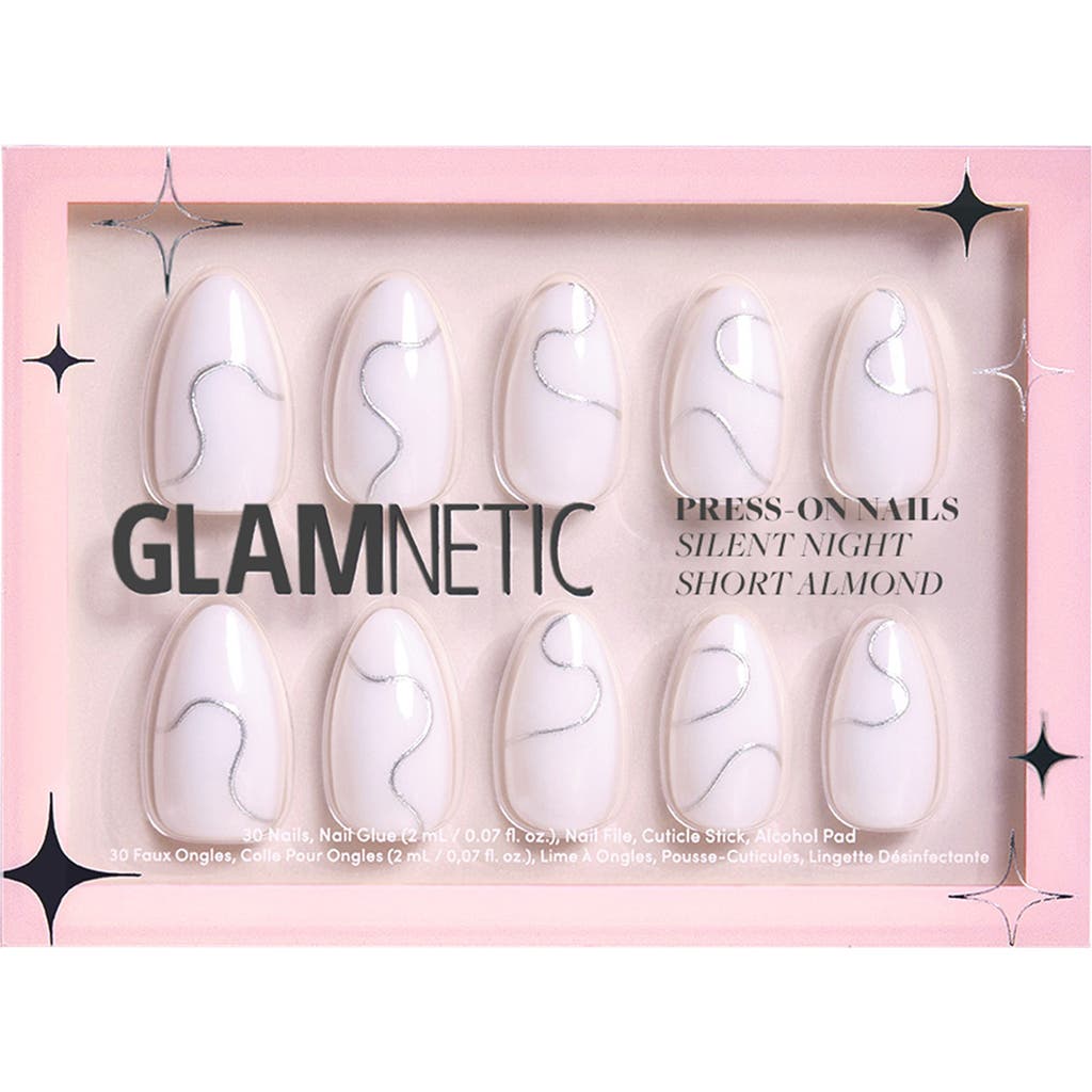 Glamnetic Silent Night Short Almond Press-on Nails Set $20 Value In Silent Night