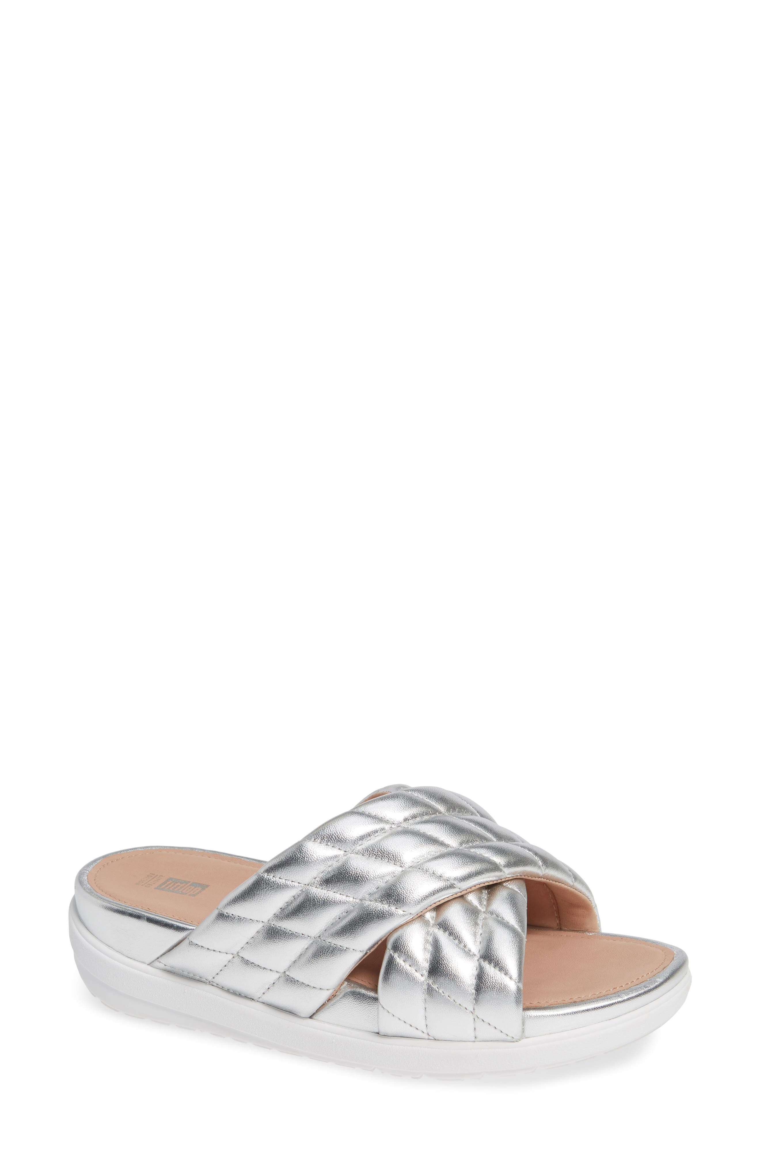 Fitflop Loosh Luxe Slide Sandal, Metallic