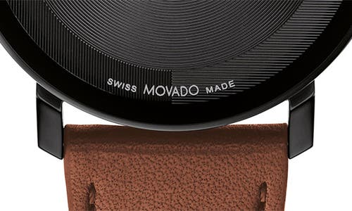 Shop Movado Bold Evolution 2.0 Leather Strap Watch, 40mm In Black/brown