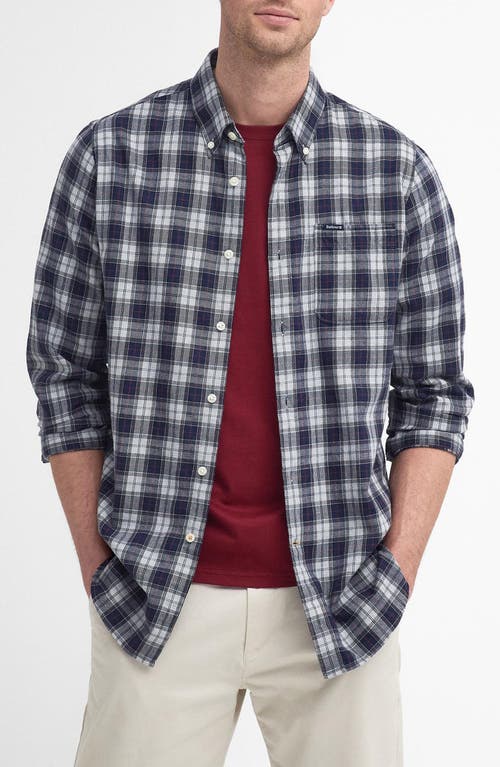 Shop Barbour Lanark Button-down Shirt In Blue Granite