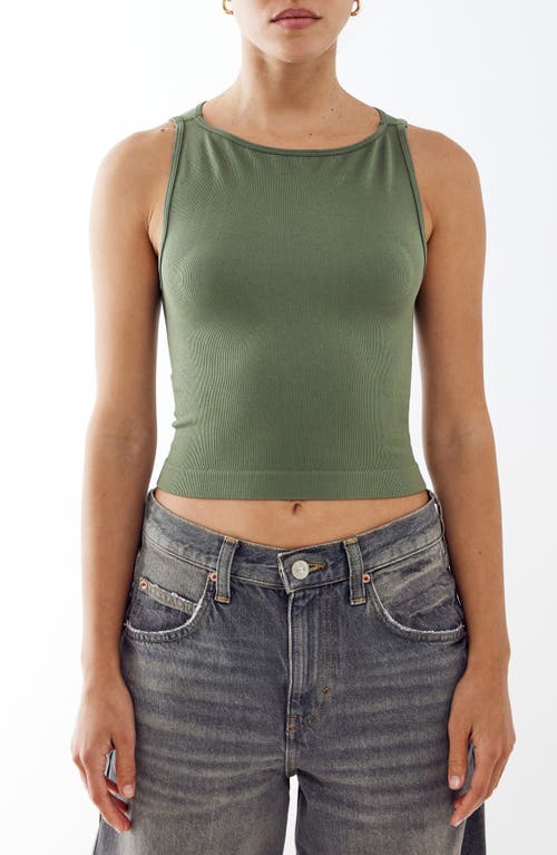 Bdg Urban Outfitters Rib Crop Tank In Green
