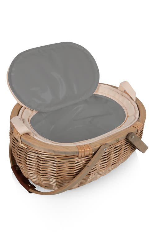 Picnic Time Sequoia Cooler Picnic Basket In Beige
