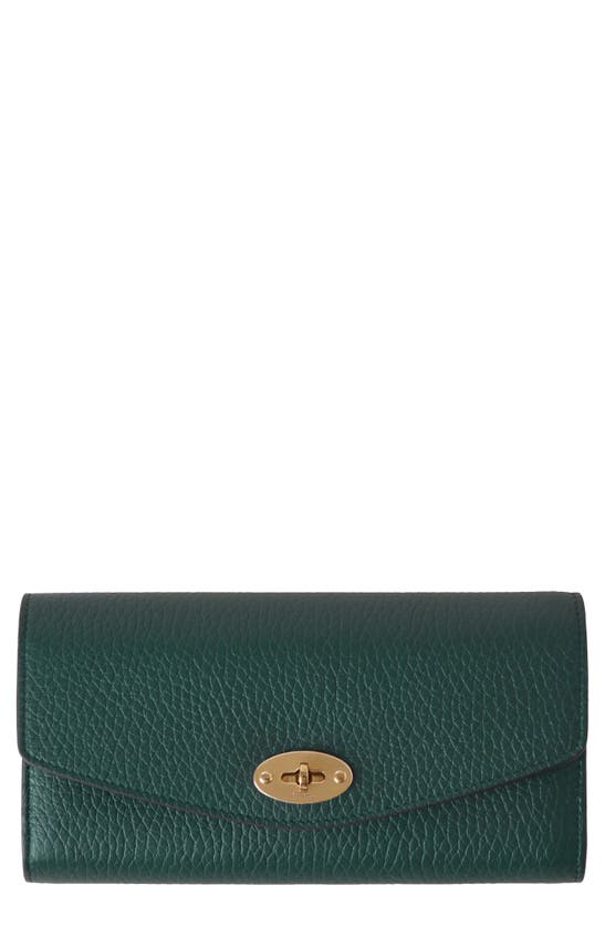 Shop Mulberry Darley Leather Wallet In  Green