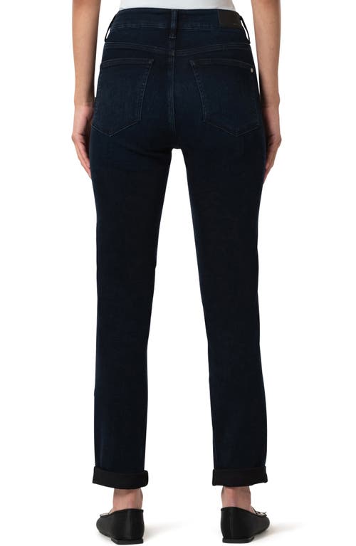 Mavi Jeans Kathleen High Waist Cuffed Slim Straight Leg Jeans In Midnight Feather Blue