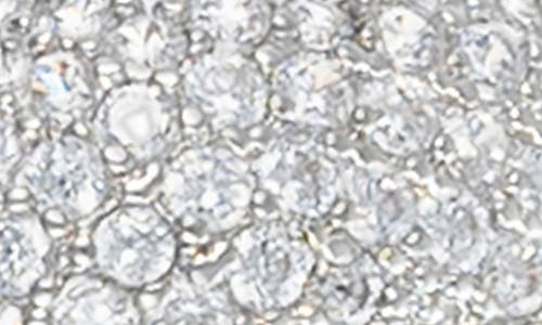 Adornia Sterling Silver Plated Teardrop Pave Earrings In Silver