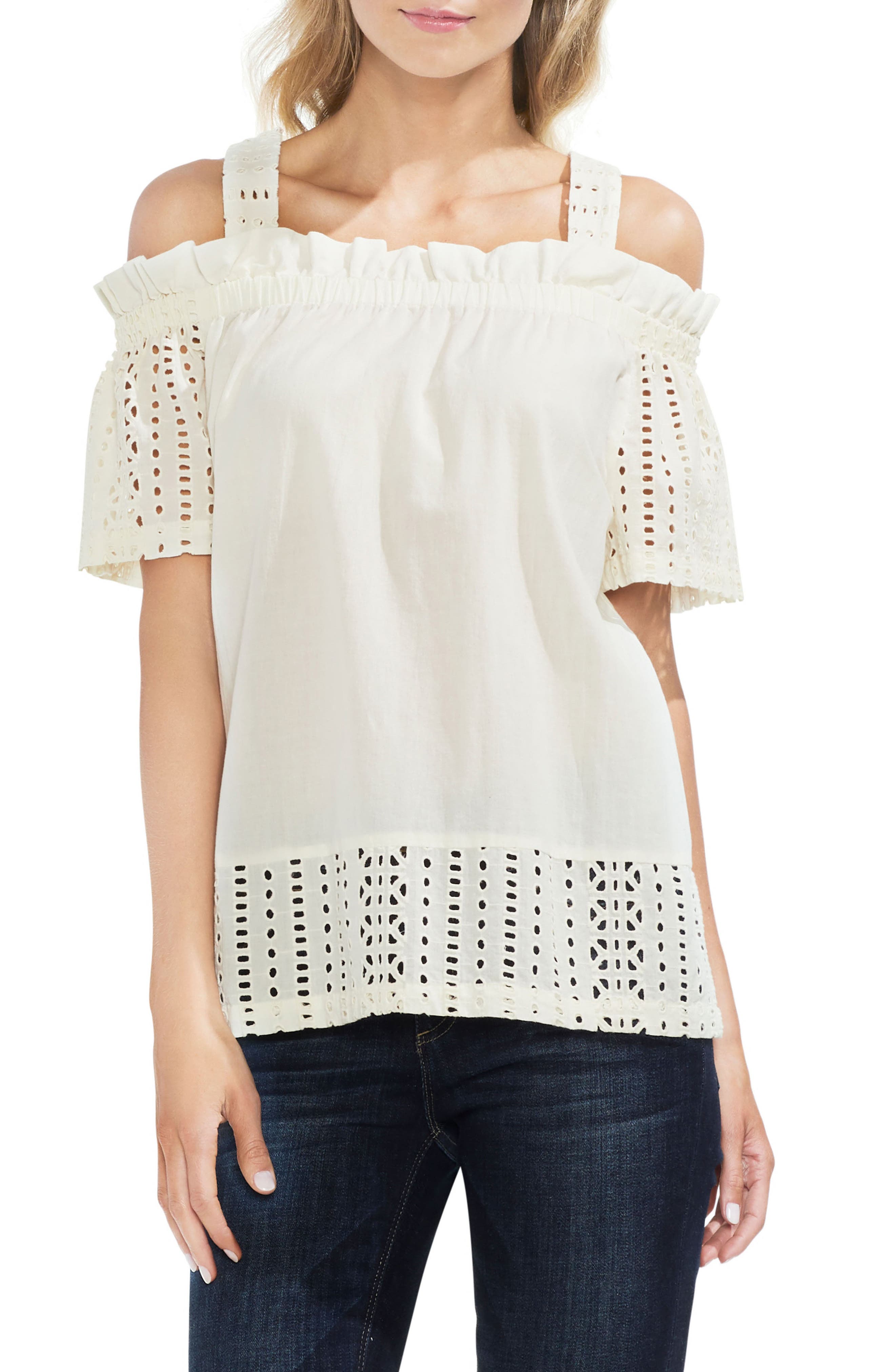 vince camuto cold shoulder top