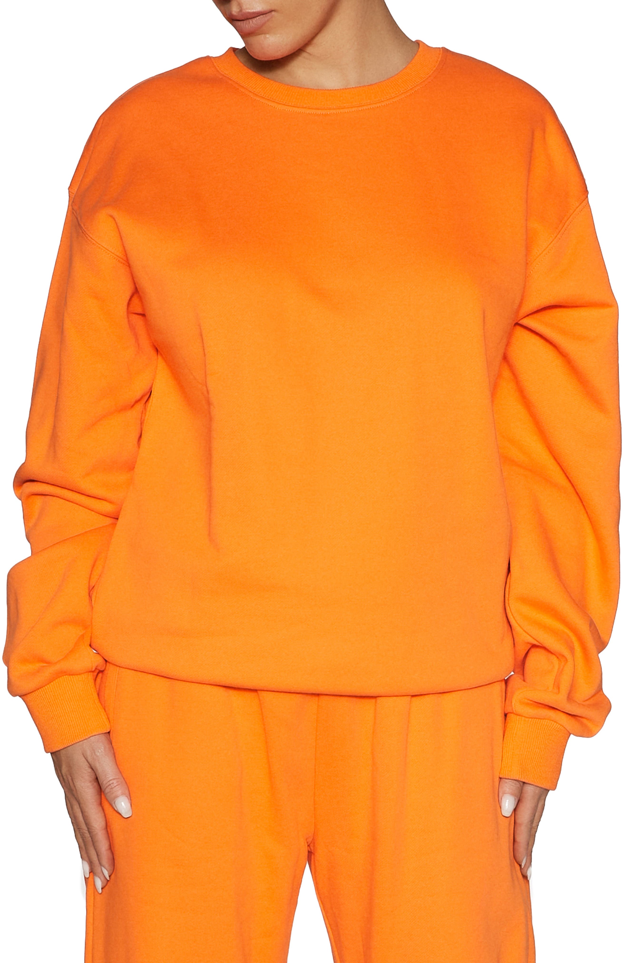 orange sweatshirts womens