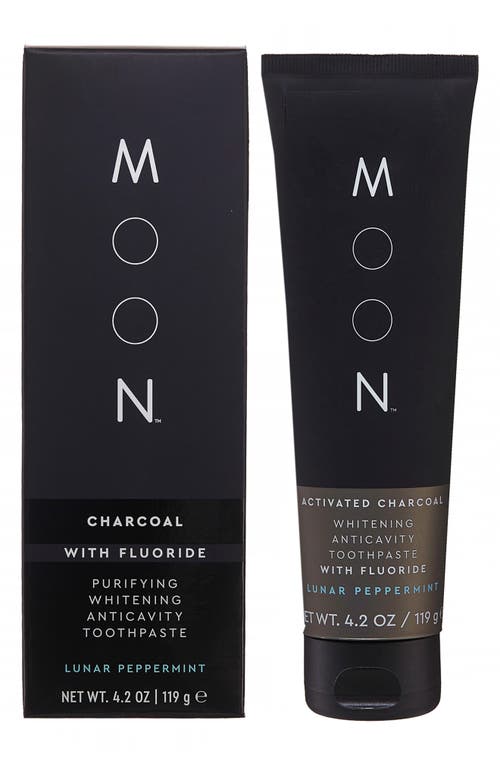 Lunar Peppermint Charcoal with Fluoride Whitening Toothpaste