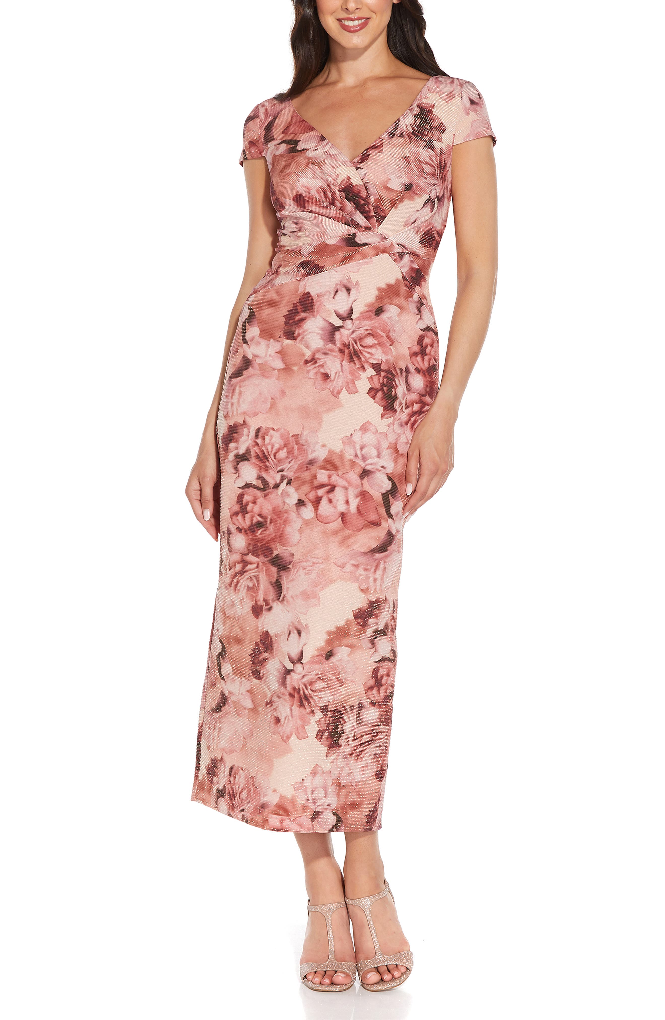 adrianna papell silk dress