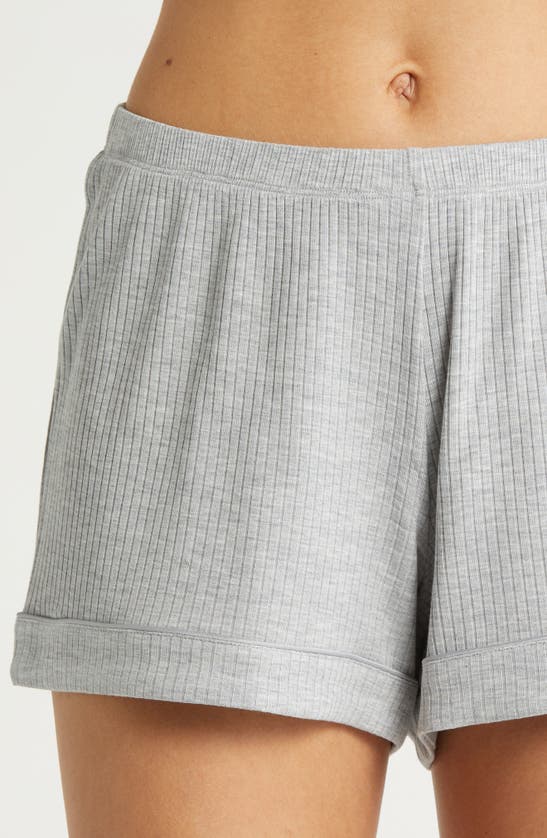 Nordstrom Moonlight Eco Rib Short Pajamas In Grey Heather