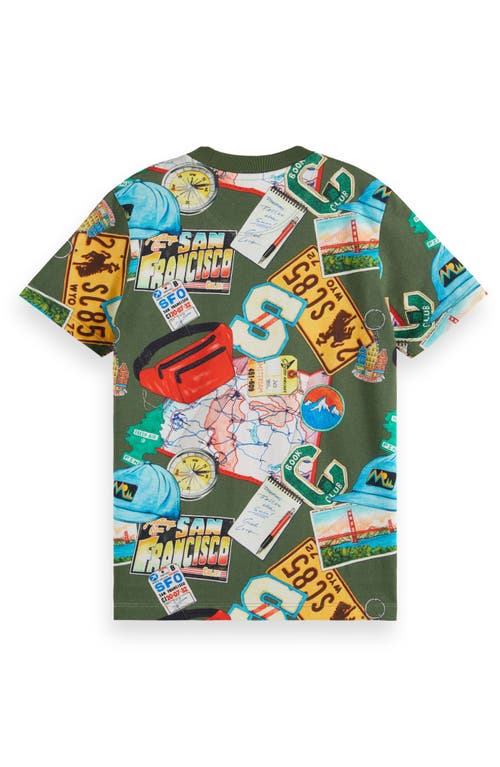 SCOTCH & SODA SCOTCH & SODA KIDS' ROAD TRIP ALLOVER PRINT T-SHIRT 