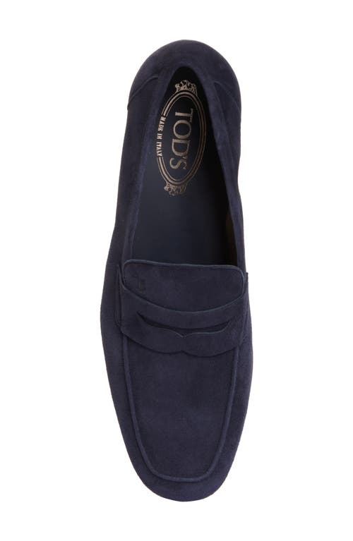 Tod's Deconstructed Penny Loafer In Blue