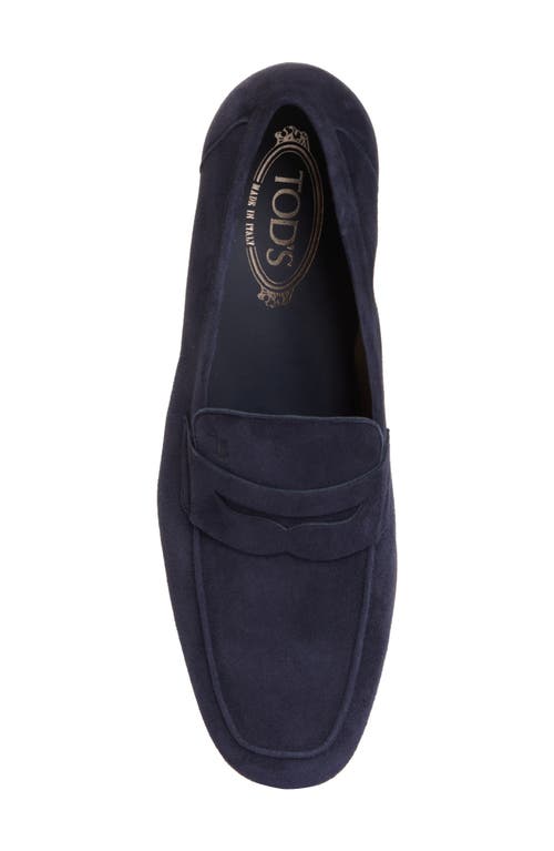 Shop Tod's Deconstructed Penny Loafer In Blue