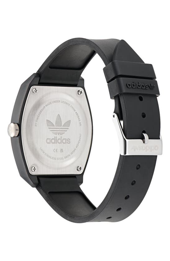 Shop Adidas Originals Adidas Resin Strap Watch In Black