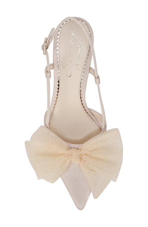 Circus Ny By Sam Edelman Tess Pointed-toe Slingback Bow Pumps In Vanilla Bean