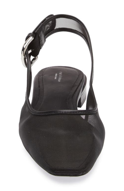 Shop Rag & Bone Astra Slingback Flat In Black