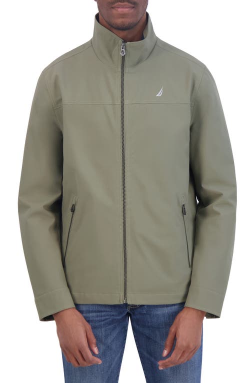 Shop Nautica Lightweight Stretch Water Resistant Golf Jacket In Dusty Olive