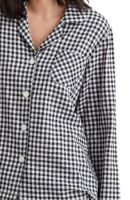 PAPINELLE PAPINELLE SEERSUCKER GINGHAM COTTON & LENZING™ ECOVERO™ VISCOSE PAJAMAS 