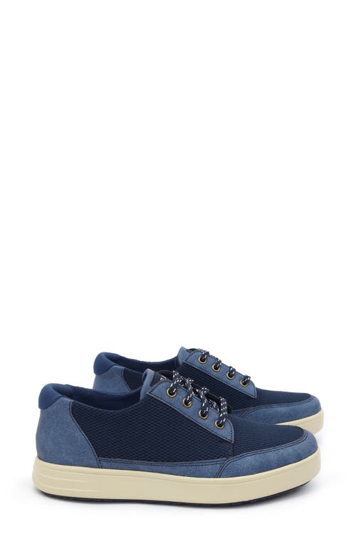 Copacetiq Lace-Up Sneaker in Blue Fabric