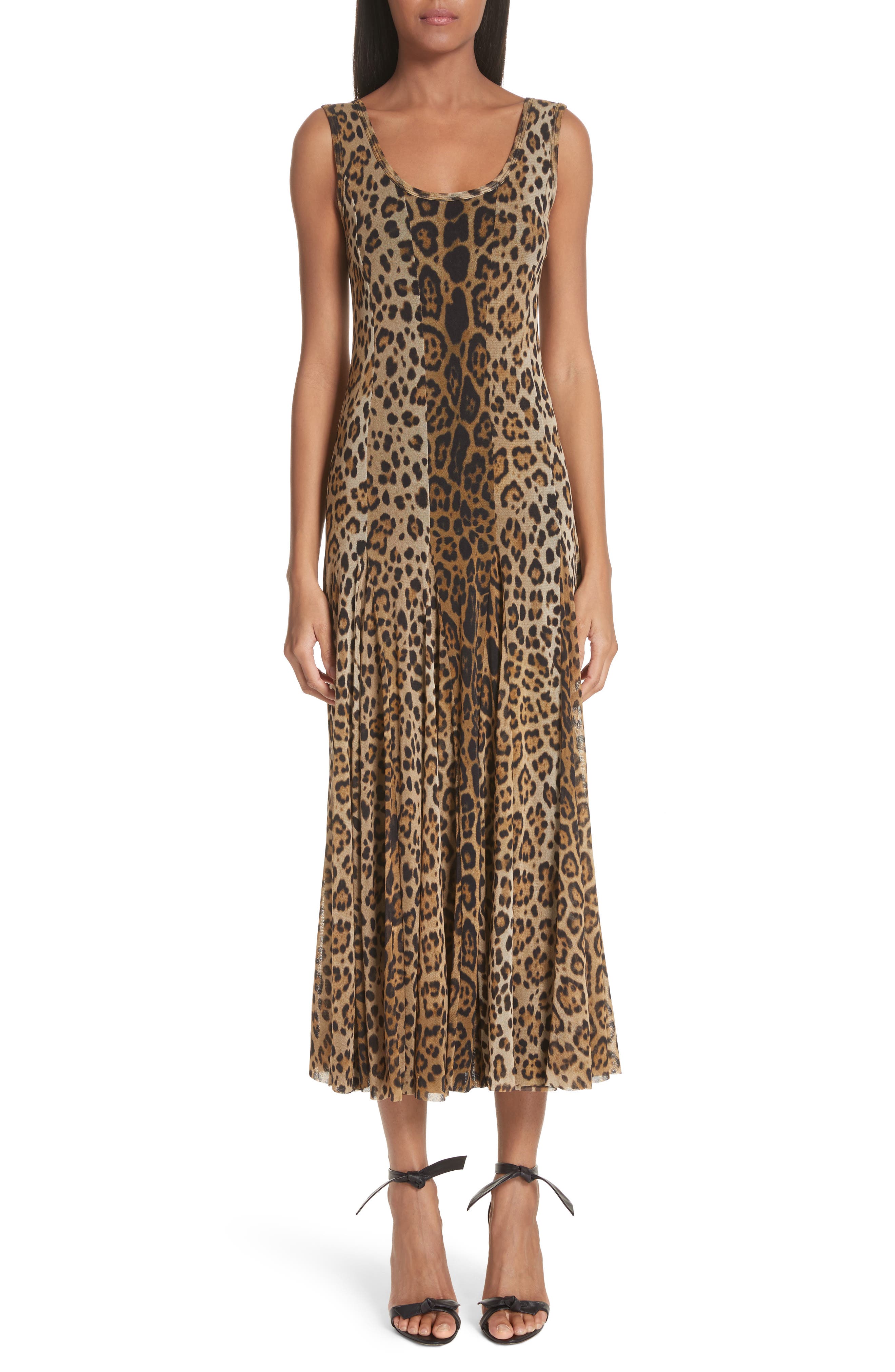 Fuzzi Leopard Print Tulle Maxi Dress Nordstrom