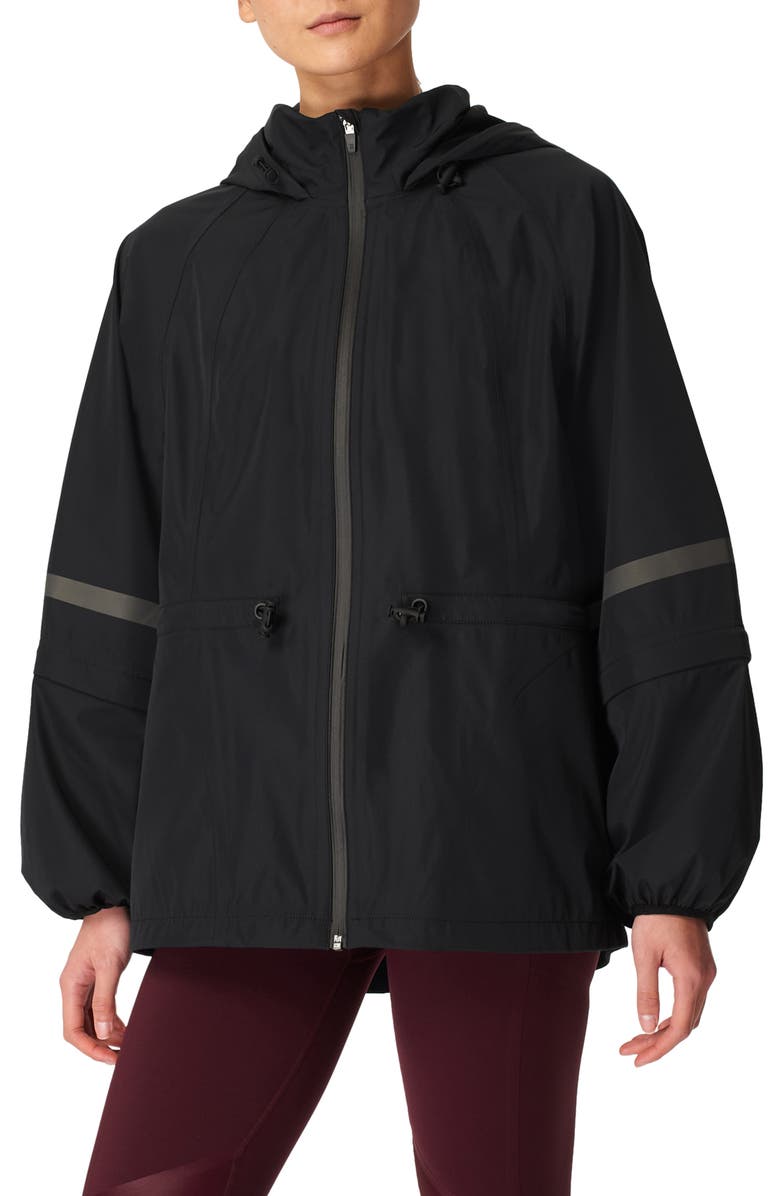 SWEATY BETTY Mission Performance Hooded Jacket, Main, color, BLACK