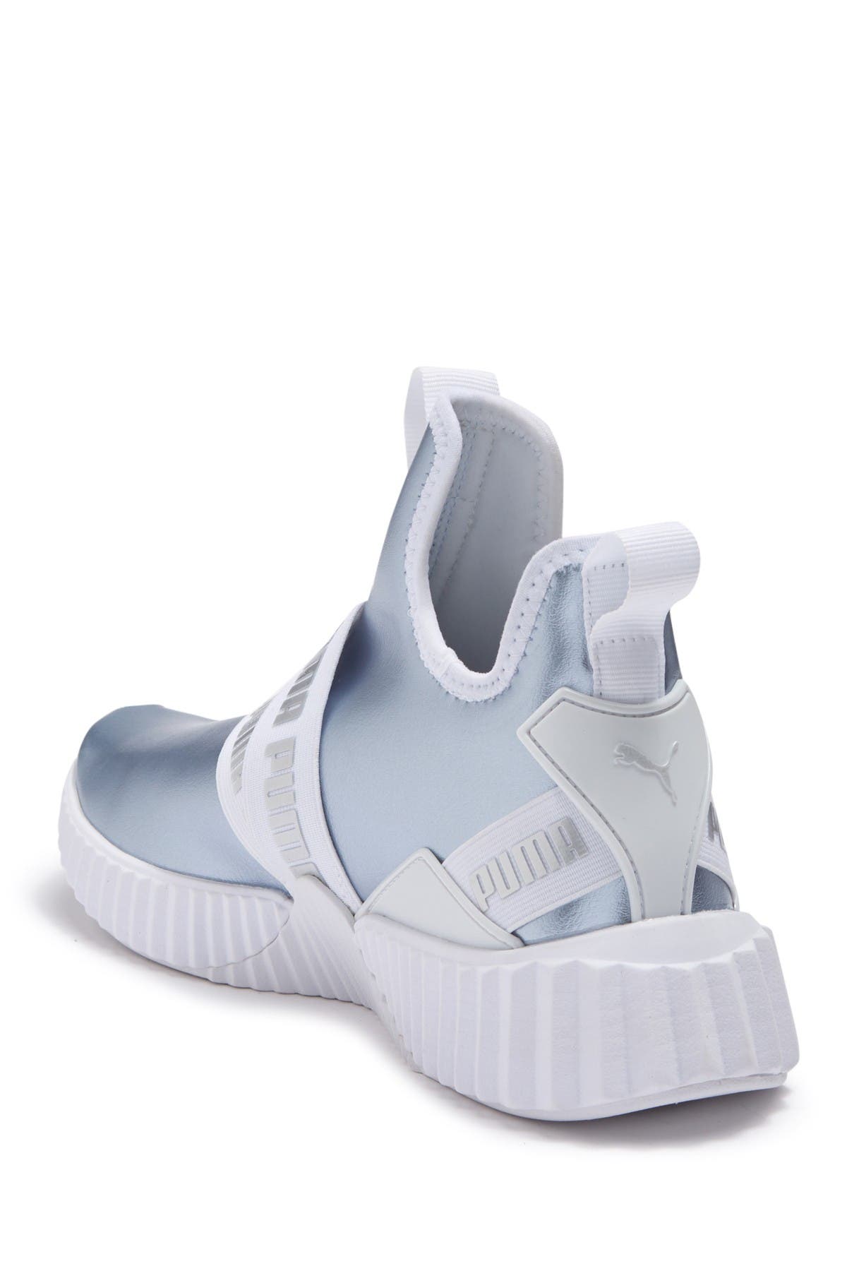 puma defy mid metallic sneakers