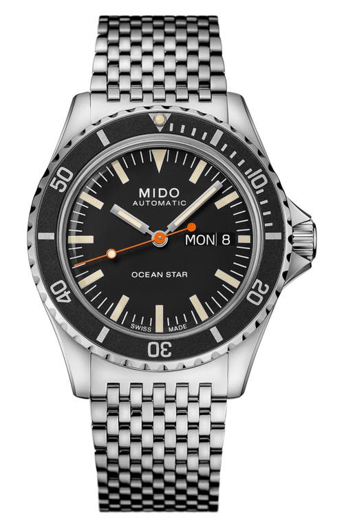 Mido Ocean Star Tribute Automatic Watch, 40.5mm In Silver/black/silver