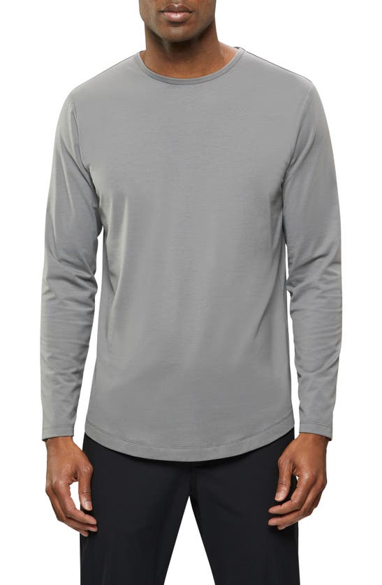 Cuts Crewneck Long Sleeve T-shirt In Wolf