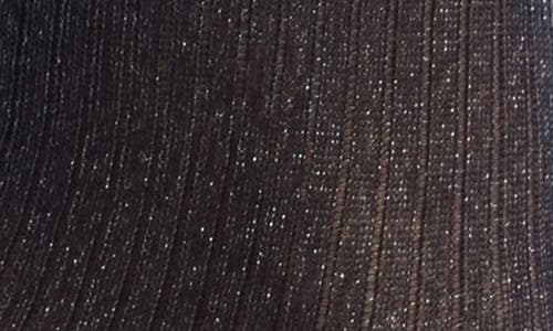 Nordstrom Sparkle Sheer Rib Quarter Socks In Black