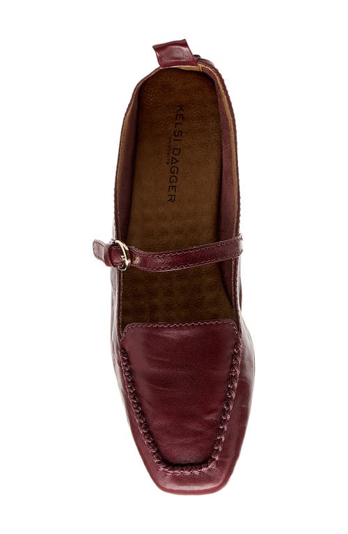 Kelsi Dagger Brooklyn Ferry Mary Jane Loafer In Merlot
