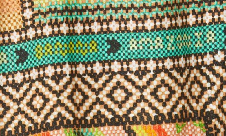 Farm Rio Mix Scarf Print Linen Wrap Skirt In Multi