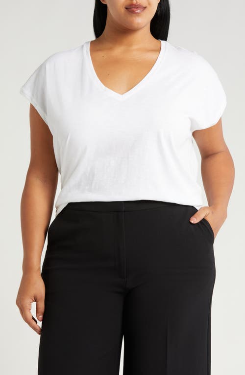 Nordstrom V-Neck Pima Cotton Slub T-Shirt at Nordstrom,